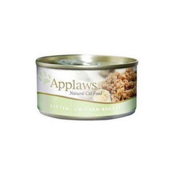 APPLAWS Cat Tin Kitten 72x70g hrana umeda pentru pisoi, cu piept de pui + capac pentru conserva SIMPLY FROM NATURE GRATIS