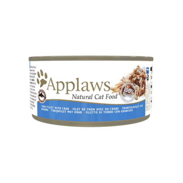 APPLAWS Cat Tin Tuna with Crab 72x70g ton si crab + capac pentru conserva SIMPLY FROM NATURE GRATIS