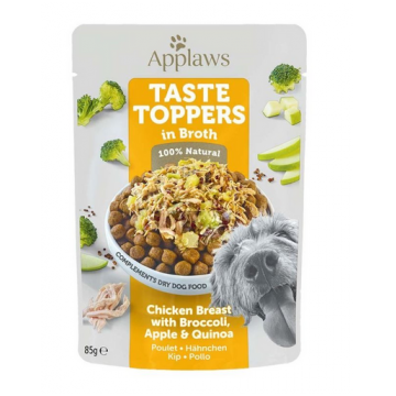 APPLAWS Dog Taste Toppers in Broth Chicken, Broccoli & Quinoa 12 x 85 g