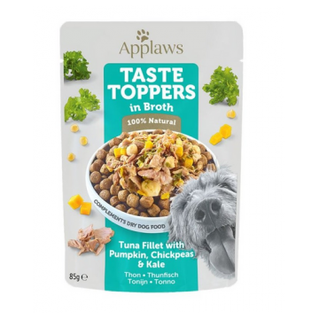 APPLAWS Dog Taste Toppers in Broth Tuna Fillet, Pumpkin & Kale 12 x 85 g