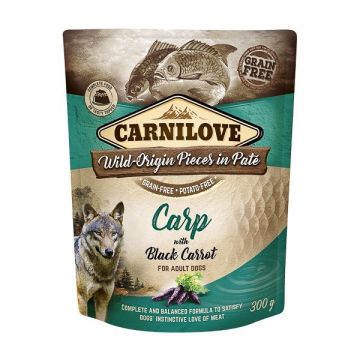 Carnilove Dog Pouch Paté Carp with Black Carrot, 300 g