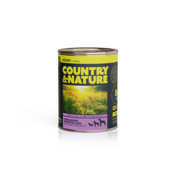 COUNTRY&NATURE Hrana umeda pentru caini, cu fazan si dovlecei 800 g
