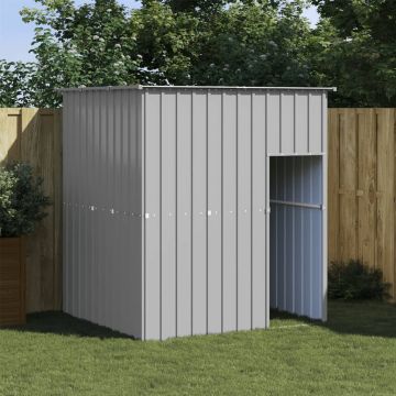 vidaXL Cușcă câine acoperiș gri deschis 165x153x181 cm oțel galvanizat