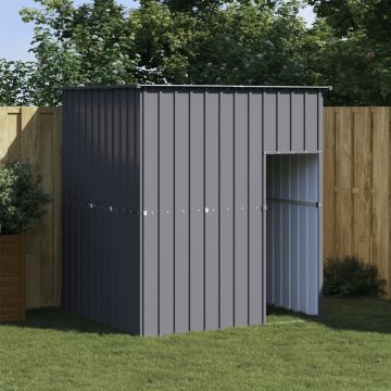 vidaXL Cușcă câine cu acoperiș antracit 165x153x181 cm oțel galvanizat