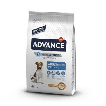 ADVANCE Dog Mini Adult, XS-S, Pui cu Orez, hrană uscată câini ADVANCE Adult Mini, XS-S, Pui, hrană uscată câini, 7.5kg