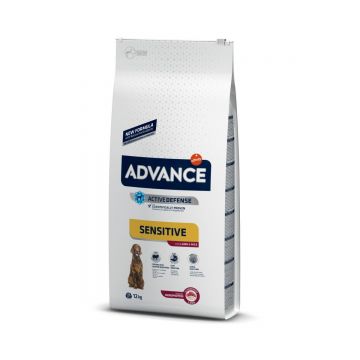 ADVANCE Dog Sensitive, Miel cu Orez, hrană uscată câini, sensibilități digestive ADVANCE Sensitive, Miel și Orez, hrană uscată câini, sistem digestiv, 12kg