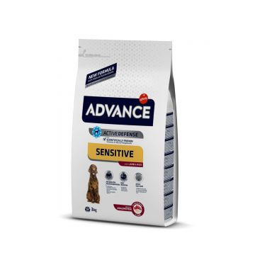 ADVANCE Dog Sensitive, Miel cu Orez, hrană uscată câini, sensibilități digestive ADVANCE Sensitive, Miel și Orez, hrană uscată câini, sistem digestiv, 3kg