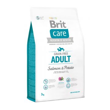 BRIT Care Adult Small and Medium Breed, XS-M, Somon cu Cartofi, hrană uscată fără cereale câini, 3kg