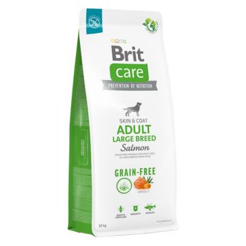 BRIT Care, L-XL, Somon, hrană uscată fără cereale câini, piele & blană BRIT Care Grain-Free Adult Large Breed, L-XL, Somon, hrană uscată fără cereale câini, piele & blană, 12kg