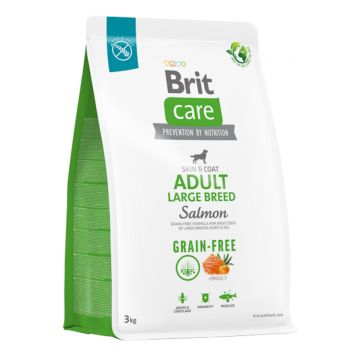 BRIT Care, L-XL, Somon, hrană uscată fără cereale câini, piele & blană BRIT Care Grain-Free Adult Large Breed, L-XL, Somon, hrană uscată fără cereale câini, piele & blană, 3kg