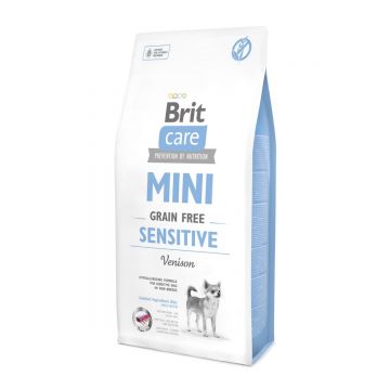BRIT Care Mini Sensitive, XS-S, Vânat, hrană uscată fără cereale câini, sensibilităţi digestive, 7kg