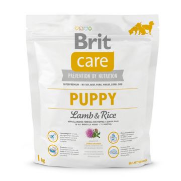 BRIT Care Puppy S-XL, Miel cu Orez, hrană uscată câini junior, 1kg