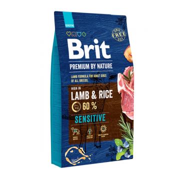 BRIT Premium By Nature Sensitive, Miel, hrană uscată câini, sensibilitați digestive, 8kg