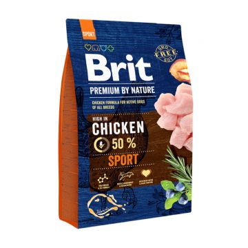 BRIT Premium By Nature Sport, Pui, hrană uscată câini, activitate intensă, 3kg