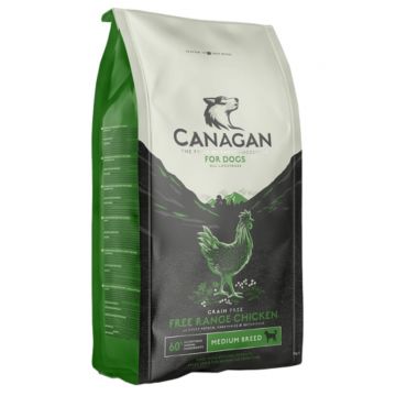 CANAGAN Free Range Chicken, XS-XL, Pui, hrană uscată fără cereale câini junior & adult, 12kg