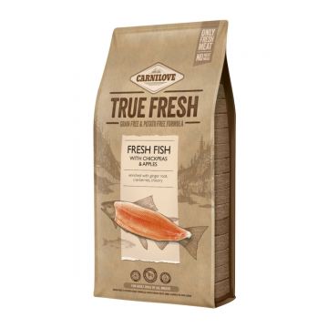 CARNILOVE True Fresh Adult S-XL, Pește proaspăt cu năut și mere, hrană uscată fără cereale câini, 11.4kg