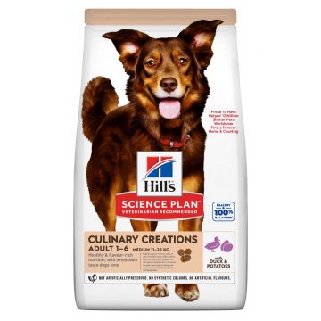 HILL'S Science Plan Culinary Creations, M, Rață și Cartof, hrană uscată câini, 14kg