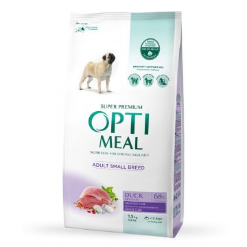 OPTIMEAL Adult XS-S, Rață, hrană uscată câini OPTIMEAL Adult, XS-S, Rață, hrană uscată câini, 1.5kg