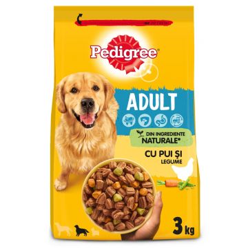 PEDIGREE, S-M, Pui și Legume, hrană uscată câini, 3kg