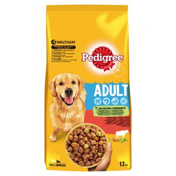 PEDIGREE, S-M, Vită și Legume, hrană uscată câini, 12kg