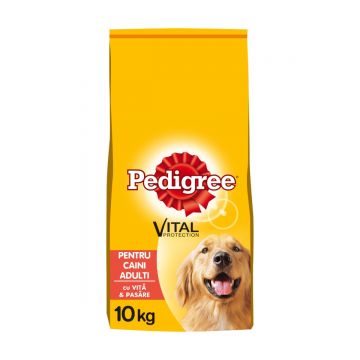 PEDIGREE Vital Protection Adult, Vită și Pasăre, hrană uscată câini, 10kg