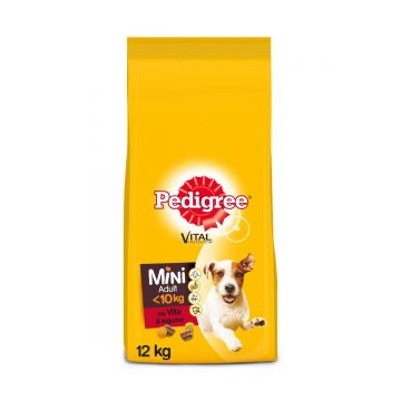 PEDIGREE Vital Protection Mini Adult, Vită și Legume, hrană uscată câini, 12kg