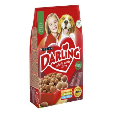 PURINA Darling Adult, Vită cu Legume, hrană uscată pentru câini PURINA Darling Adult, Vită, Pui cu Legume, hrană uscată pentru câini, 10kg