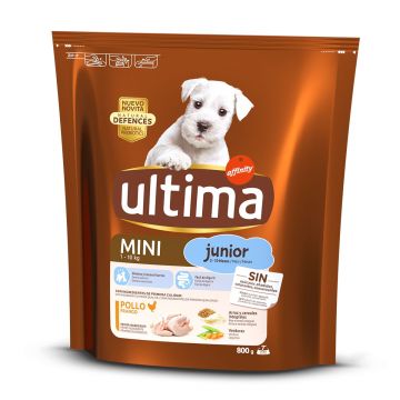 ULTIMA Dog Mini Junior, Pui, hrană uscată câini, 800g