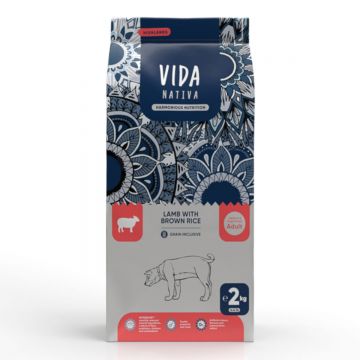 VIDA NATIVA Highlands, M-XL, Miel și orez brun, hrană uscată câini, 2kg