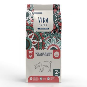 VIDA SUPER, M-XL, Miel, Pui și Legume, hrană uscată câini, 2kg