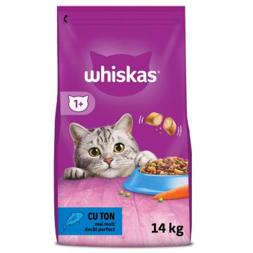 WHISKAS Adult, Ton, hrană uscată pisici, 14kg