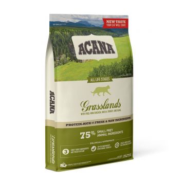 ACANA Highest Protein Grasslands, hrană uscată fără cereale pisici, 1.8kg