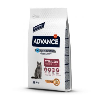 ADVANCE Cat Sterilized Senior, Pui, hrană uscată pisici sterilizate senior ADVANCE Senior Sterilized, Pui, hrană uscată pisici sterilizate senior, 10kg