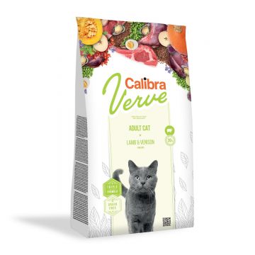 CALIBRA Verve GF Mature 8+, Miel și Vânat, hrană uscată fară cereale pisici senior, 750g