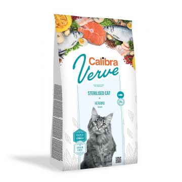 CALIBRA Verve GF Sterilised, Hering, hrană uscată fară cereale pisici sterilizate, 3.5kg