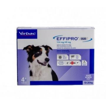 EFFIPRO Duo SD, deparazitare externă câini, pipetă repelentă, M(10 - 20kg), 4buc ieftin