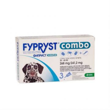 Fypryst Combo Dog L (20-40kg) x 3 pip ieftin