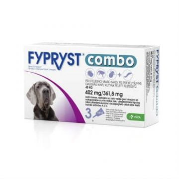 Fypryst Combo Dog XL (40-60kg) x 3 pip de firma original