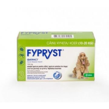 FYPRYST, deparazitare externă câini, pipetă repelentă, M(10 - 20kg), 3buc ieftin