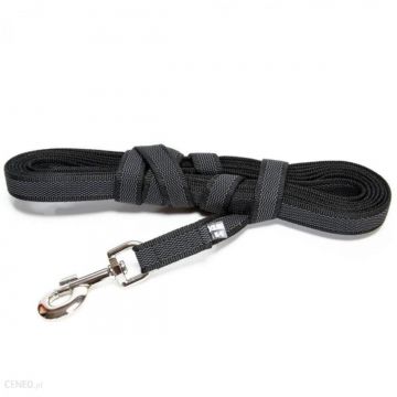 JULIUS-K9 Color & Gray, lesă antiderapantă cu mâner câini, textil, bandă JULIUS-K9 Color & Gray, lesă antiderapantă cu mâner câini, 50kg, textil, bandă, 20mm x 10m, negru