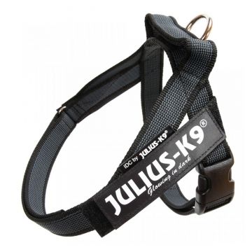 JULIUS-K9 IDC Color & Gray, ham bandă câini, S, 7-15kg, negru de firma original