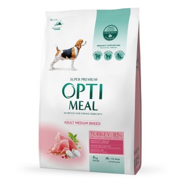 OPTIMEAL Adult M, Curcan, hrană uscată câini OPTIMEAL Adult, M, Curcan, hrană uscată câini, 4kg