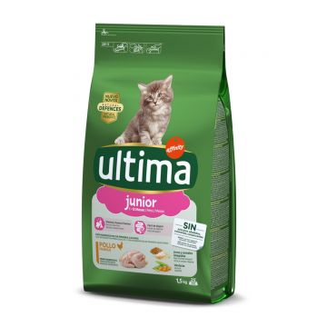 ULTIMA Cat Junior, Pui, hrană uscată pisici junior, 1.5kg