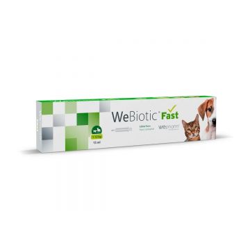 WEPHARM WeBiotic Fast, suplimente digestive câini și pisici, pastă orală, 15ml